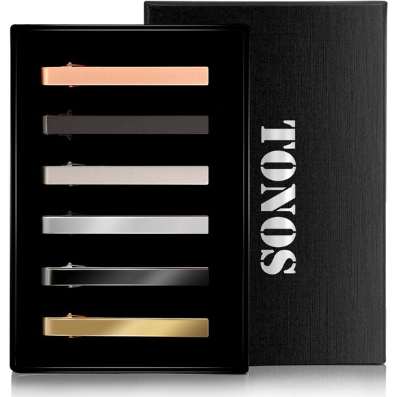 Other - Tie Clips for Men, 6 PACK Tie Clip Set with Elegant Gift Box - Shiny & Matte Tie